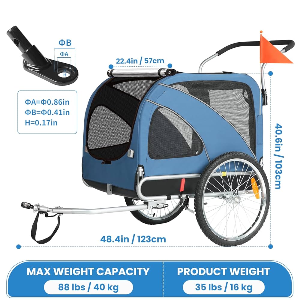 Amazon.co.jp: Sepnine & Leopets 2イン1 中型自転車 ペット 犬